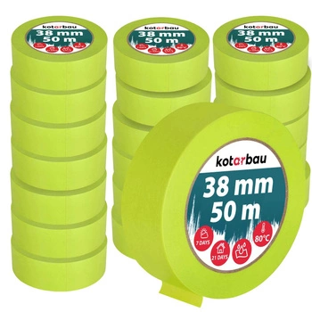 Taśma malarska papierowa neon 38 mm 50 m zestaw 24 szt.