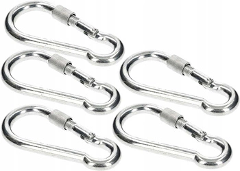 Karabińczyk karabinek skręcany 100 hak do lin - 5 szt.