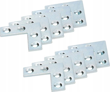 Łącznik płaski narożny 30x30x10 mm zestaw 100 szt.