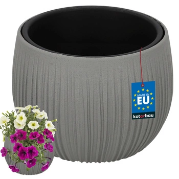 Doniczka z wkładem 145x110 mm imitacja betonu