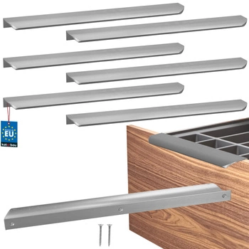 Uchwyt meblowy aluminium srebrny 320/340 mm zestaw 6 szt