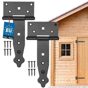 Zawias altanowy budowlany czarny 150 mm zestaw 2 szt.