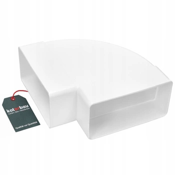 Kolano wentylacyjne kanału poziome płaskie 120x60