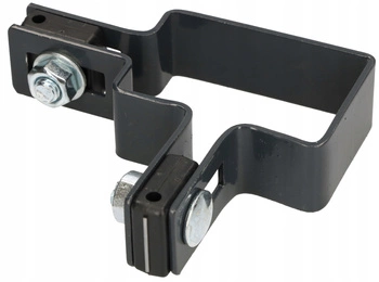 Obejma słupka paneli ogrodzeniowych 60x40 mm narożna - Kolor grafit