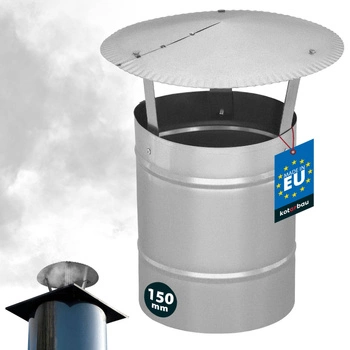 Daszek dymny do rury kominowej ocynkowany ø150