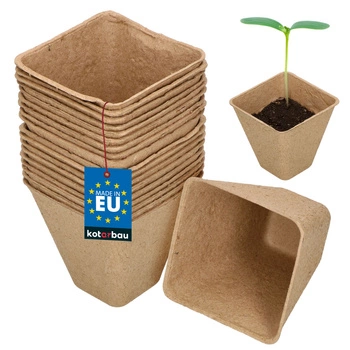 Doniczki torfowe 8 cm na rozsady sadzonki - 18 szt.