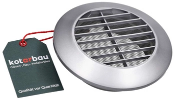 Kratka wentylacyjna okrągła z siatką fi100 plastik - Kolor satyna