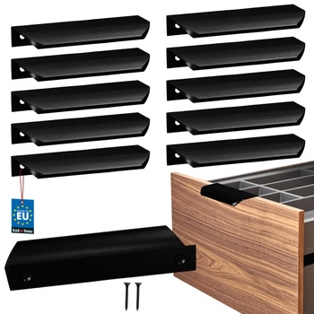 Uchwyt meblowy aluminium czarny mat 96/116 mm zestaw 10 szt