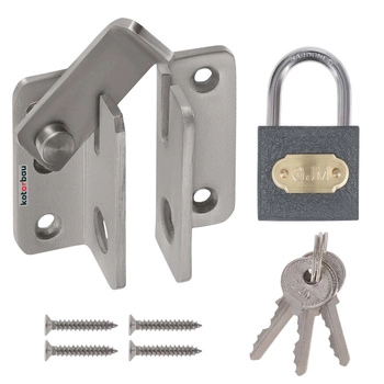 Zasuwa stalowa wrzeciądz skobel inox 60x50 z kłódką