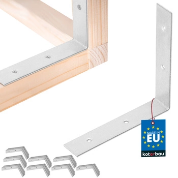 Kątownik ciesielski nierdzewny ocynkowany 100x100x20 mm zestaw 100 szt