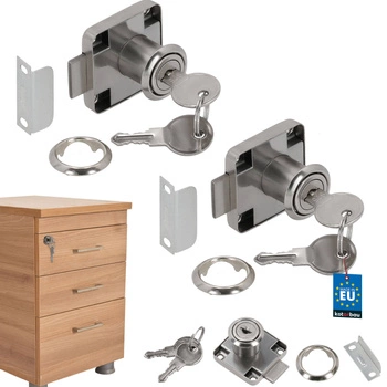 Zamek meblowy kwadratowy do szafki barku 40x40 - 2 szt.