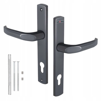 Klamka drzwiowa długi szyld na wkładkę 92 do drzwi