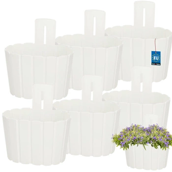 Doniczka ścienna ścienna antracyt wisząca 200 MM Zestaw 6 SZT