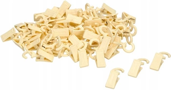 Żabka plastikowa do karnisza drewnianego zestaw 100 szt.