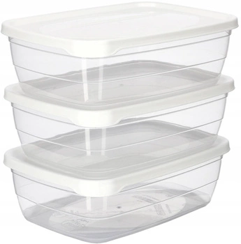 Pojemniki hermetyczne lunch box śniadaniówka - zestaw 3 szt.