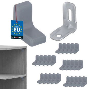 Komandorek kątownik meblowy z zaślepką popiel zestaw 25 szt.