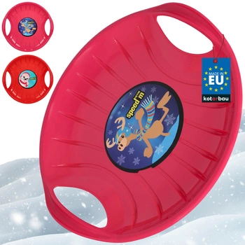 Sanki jabłuszko do zjeżdżania różowy czerwony zestaw 2 szt.