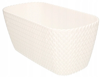 Doniczka 300 mm skrzynka balkonowa owalna - Kolor biały