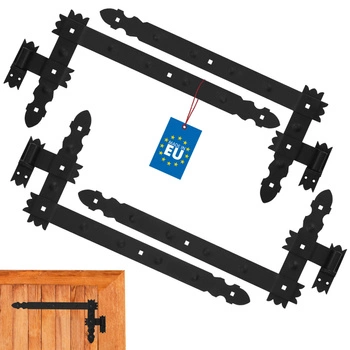 Zawias pasowy kątowy 600 garażowy narożny do okiennic - Kolor czarny