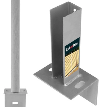 Podstawa słupa kątowa do ogrodzenia 60x40 mm