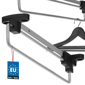 Wieszak wysuwny do szafy garderoby na ubrania koszule srebrny 250 mm