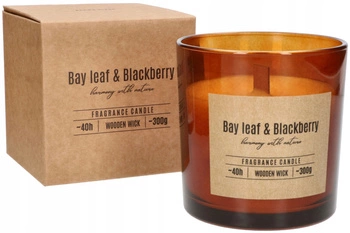 Świeca świeczka zapachowa z drewnianym knotem 40 h