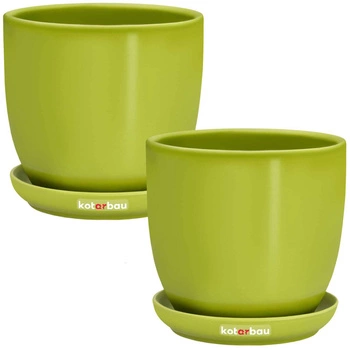 Doniczka 13 osłonka donica ceramiczna podstawka - 2 szt.