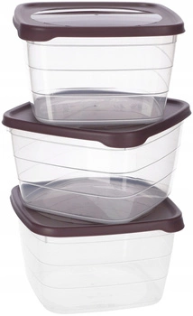 Pojemniki hermetyczne śniadaniówka lunch box - zestaw 3 szt.