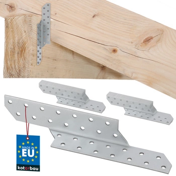 Łącznik ciesielski krokwiowy złącze płatwiowe lewy 210x35 mm zestaw 12 szt.