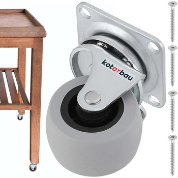 Kółko obrotowe meblowe gumowe łożyskowe skrętne do szafek 40 mm