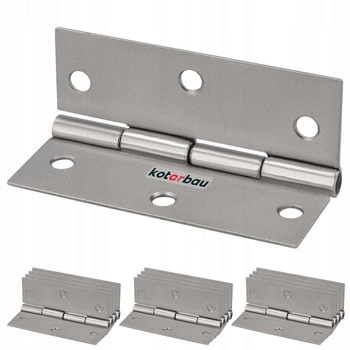 Zawias splatany skrzydełkowy 60 mm nikiel zestaw 12 szt.