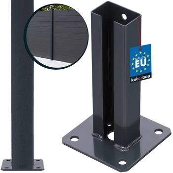 Podstawa słupa przykręcana grafit 60x40 mm