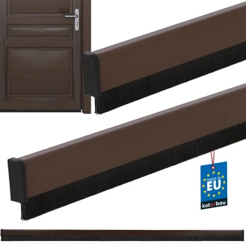 Listwa uszczelka pod drzwi brązowa 27 mm 1 m zestaw 2 szt.