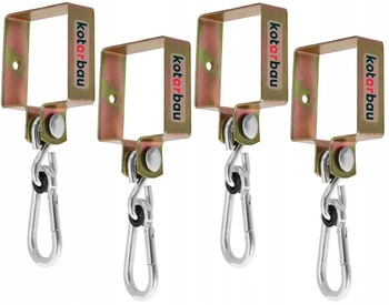 Obejma hak huśtawkowy karabińczyk mocowanie 90 - 4 szt.