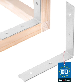 Kątownik ciesielski nierdzewny ocynkowany 100x100x20 mm