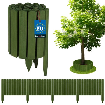 Płotek ogrodowy palisada obrzeże drewniany wbijany zielony 200x30 cm