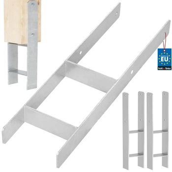 Podstawa słupa h do wmurowania stalowa ocynk srebrna 160 mm zestaw 2 szt.