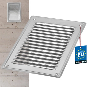 Kratka wentylacyjna z siatką nierdzewna 23x16,5 cm