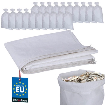 Worek polipropylenowy na gruz piasek węgiel 50 kg 60x105 cm zestaw 20 szt.