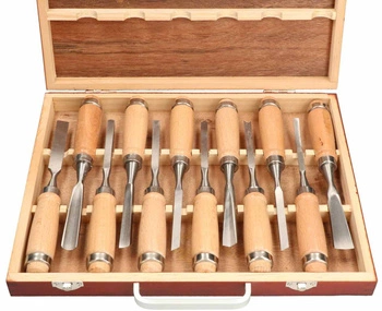 Dłuta rzeźbiarskie snycerskie stolarskie zestaw 12 szt.