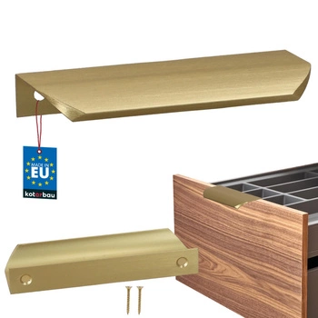 Uchwyt meblowy aluminium złoty mat 96/116 mm