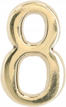 Cyfra na dom "8" numer domu na drzwi 5 cm mosiądz