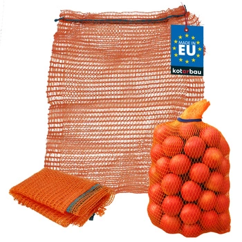 Worek raszlowy z zaciągiem na warzywa ziemniaki pomarańczowy 25 kg 50x80 cm