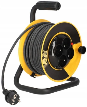 Zwijak przedłużacz bębnowy 3x1 budowlany z/u 20m