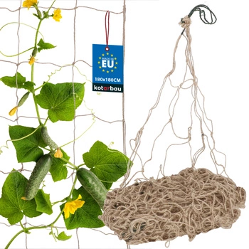 Siatka jutowa do roślin pnących ogrodu pomidorów ogórków 180x180 cm