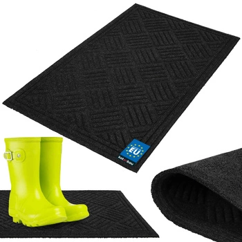Wycieraczka do butów antypoślizgowa dywanik szara 45x75 cm