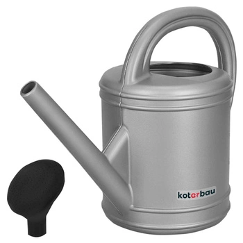 Konewka 5 l plastikowa srebrna ogrodowa z sitkiem