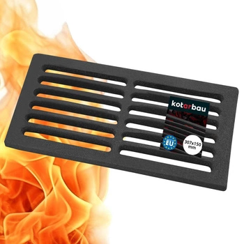 Ruszt żeliwny kuchenny piec kominek - 30,7x15 cm