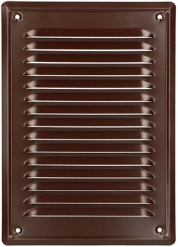 Kratka wentylacyjna kominowa z siatką 230x165 brąz