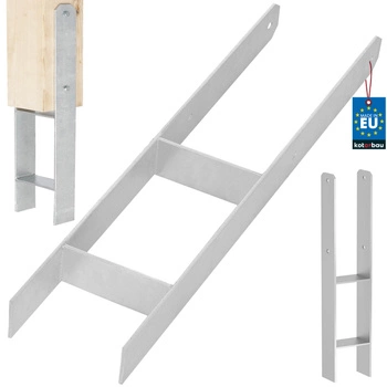 Podstawa słupa h do wmurowania stalowa ocynk srebrna 140 mm